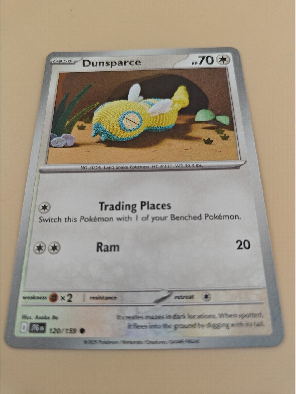 Dunsparce 120/159 Journey Together Common Pokemon Card Near Mint
